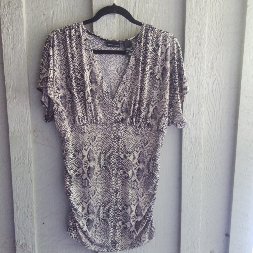 NY & Co Python Print Top or mini dress